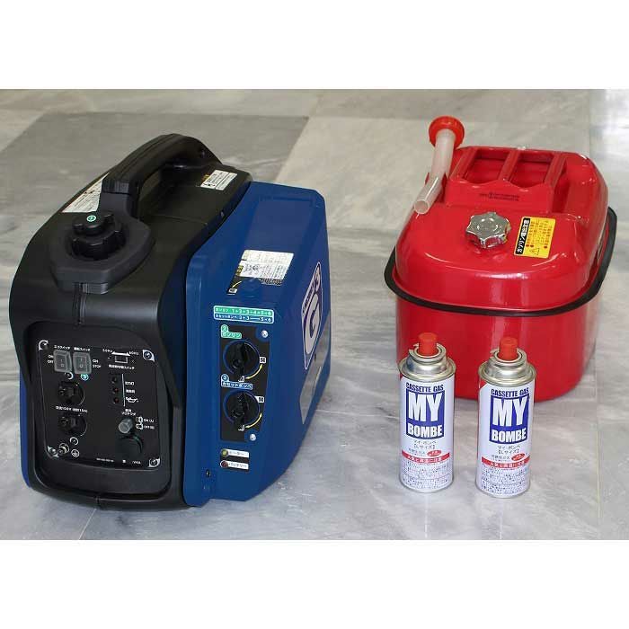 ニチネン KG-101 携帯発電機 発電機 カセットボンベ ガソリン 両方使用可能 15kg 1000W 中古 【ハンズクラフト沖縄豊見城店】 コンロ、燃料などの通信販売｜埼玉県上尾市 株式会社ニチネン