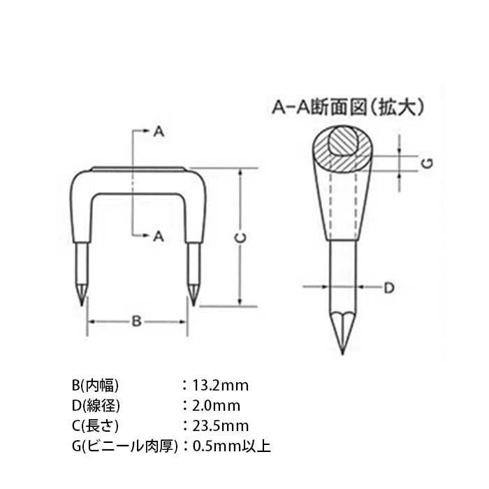 STPL-2 カワグチ 絶縁ステップル NO.2 VVF用【1箱100個入】 | エアコン