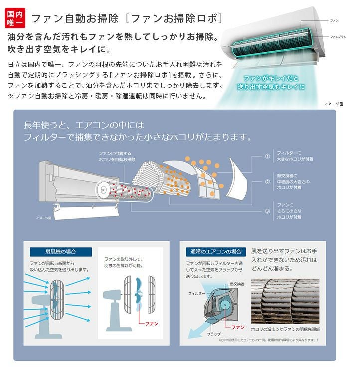標準工事費込み】RAS-XJ63R2-W 日立 ルームエアコン 白くまくん XJ