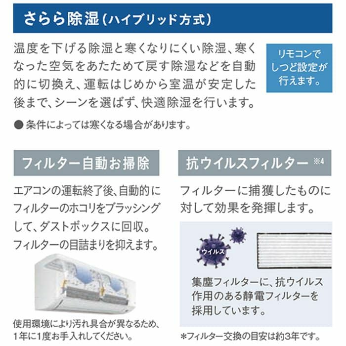 標準工事費込み】S804ATAP-W ダイキン ルームエアコン AXシリーズ 主に