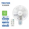 KI-W283R テクノス TEKNOS 扇風機 壁掛け フルリモコン式 ACモーター ホワイト