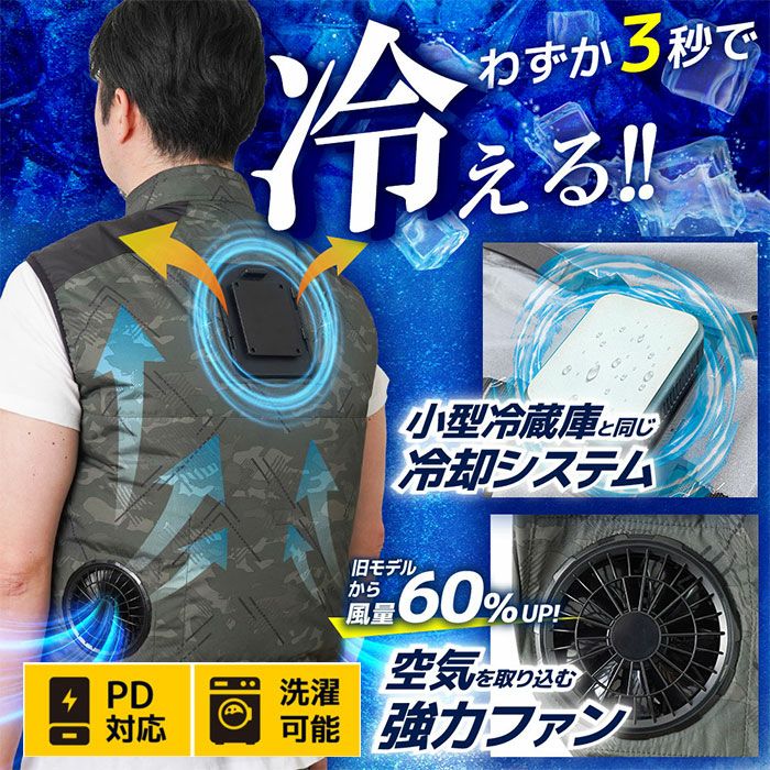 TKCV25SGY 冷蔵服4 ベスト シルバーグレー THANKO フリーサイズ