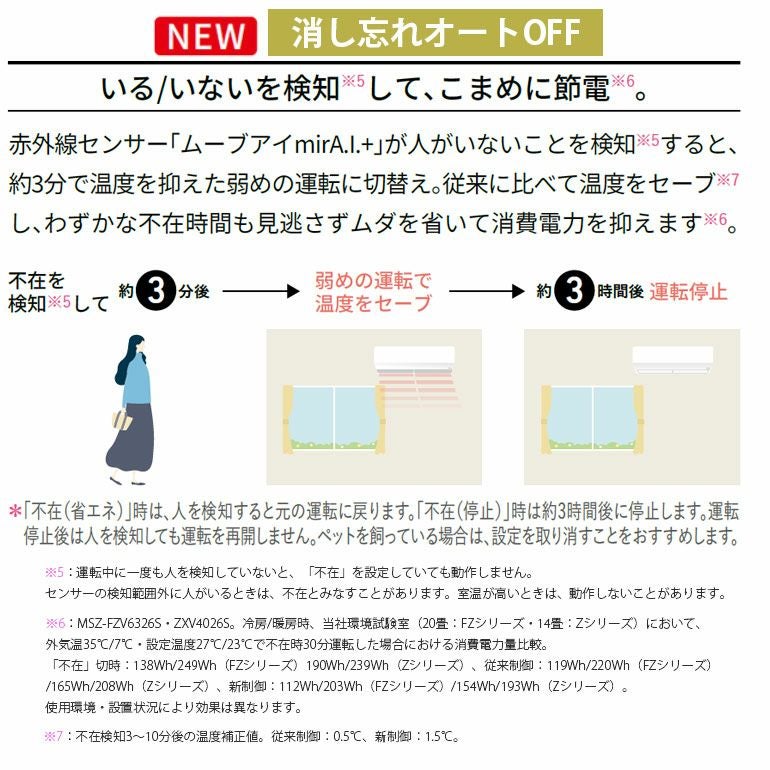 MSZ-ZXV6326S-W 三菱電機 Zシリーズ エアコン 主に20畳用 | エアコン