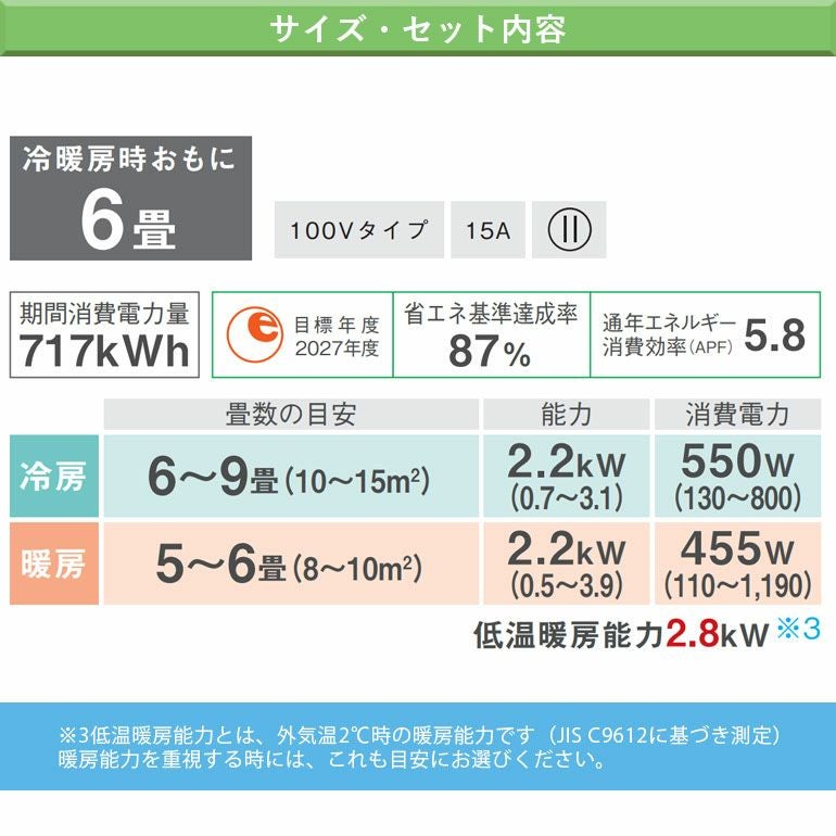 東芝 ルームエアコン 主に6畳用 | エアコン・家電通販のたまたま