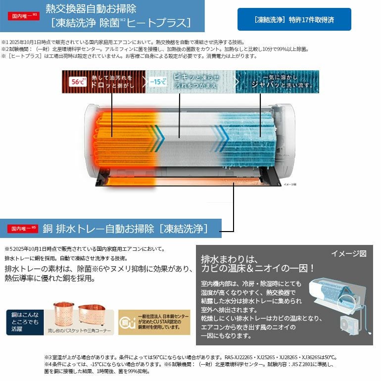 標準工事費込み】RAS-XJ6326D-W 日立 ルームエアコン 白くまくん XJ